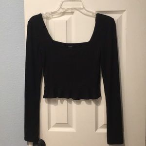 Long Sleeve Black Top from Forever 21